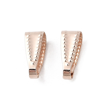 Brass Snap on Bails, Lead Free, Rose Gold, 11x4mm