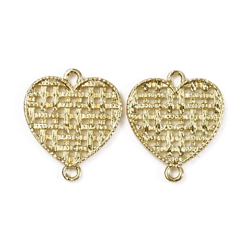 Alloy Links, Connector Charms, Hollow Heart, Light Gold, 22.5x19.5x1.5mm, Hole: 1.8mm