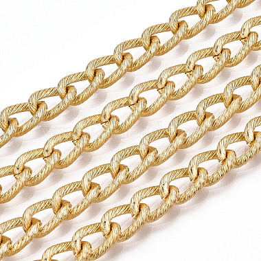 Aluminium Textured Curb Chains(CHA-T001-40G)-3