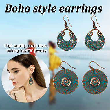 6 Pairs 6 Style Ethnic Style Alloy Dangle Earrings with Iron Pins(EJEW-AN0004-48)-3