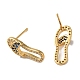 Cubic Zirconia Slippers Stud Earrings(KK-O142-47G-01)-2