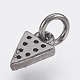 Brass Micro Pave Cubic Zirconia Charms(ZIRC-F083-025B-RS)-2