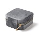 Квадратные бархатные коробки для ювелирных изделий на молнии(VBOX-C003-01D)-3
