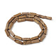 Natural Wood Lace Stone Beads Strands(G-G837-09)-2