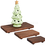 3Pcs 3 Sizes Rectangle Wood Display Riser Stands, for Jewelry Cosmetic, Ornaments, Coffee, 110~210x79~129x29mm, 1pc/size(AJEW-WH0871-95)