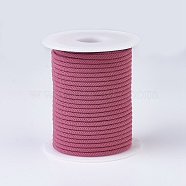 Nylon Threads, Milan Cords/Twisted Cords, Flamingo, 3mm, about 21.87 yards(20m)/roll(NWIR-P018-01)