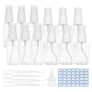 IY Cosmetics Storage Bottle Kits, with Transparent Plastic Spray Bottle & Dropper & Funnel Hopper, Label Paster, Clear, 30ml/50ml, 20pcs/set(DIY-BC0011-36)