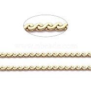 3.28 Feet 304 Stainless Steel Serpentine Chains, Soldered, Golden, 0.8x0.3mm(X-CHS-F011-12A-G)