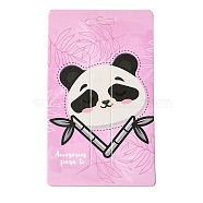 Rectangle Paper Hair Clip Display Cards, Panda Print Jewelry Display Card for Hair Clip Storage, Pearl Pink, 10.6x6.3x0.05cm(CDIS-C005-03)