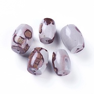 Natural Dendritic Jasper Beads, Chohua Jasper, Barrel, 20~25x15~18mm, Hole: 1.5~2mm(G-L510-06)