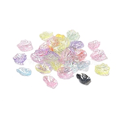 Transparent Acrylic Pendants, Cabbage, Mixed Color, 20x17x3.5mm, Hole: 1.5mm, 1111pcs/500g(DIY-B073-07A)