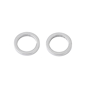 Non-Tarnish 304 Stainless Steel Linking Ring, Stainless Steel Color, 8x1mm, Inner Diameter: 5.5mm