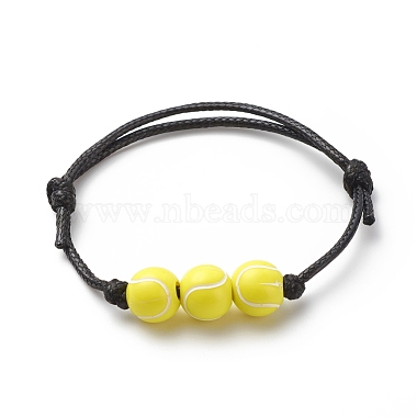 2Pcs 2 Colors Acrylic Tennis Beaded Bracelet(BJEW-JB08558-01)-4