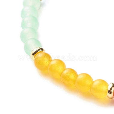 Reiki 7 Chakra Natural Mixed Stone Round Beads Stretch Bracelet for Girl Women(BJEW-JB07003-01)-5