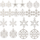 20Pcs 10 Style Christmas 201 & 304 Stainless Steel Pendants(STAS-SC0005-20)-1