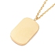 Ion Plating(IP) 304 Stainless Steel Rectangle Rectangle Pendant Necklace for Women(NJEW-F294-10G)-3