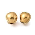 304 Stainless Steel Beads, Ion Plating(IP), Teardrop, Real 18K Gold Plated, 5x5x4mm, Hole: 1.6mm(STAS-L315-040G)
