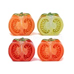 Resin Tomato Ornaments, Micro Landscape Accessories, Pretending Prop Decorations, Mixed Color, 18x21x14mm(RESI-D026-01)