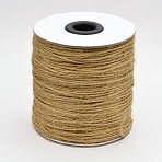 3-Ply Jute Cord, Jute String, Jute Twine, for Jewelry Making, Peru, 1.5mm, about 164.04 yards(150m)/roll(OCOR-E005-02B)