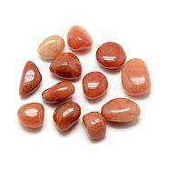 Natural Red Aventurine Gemstone Beads, Tumbled Stone, Healing Stones for 7 Chakras Balancing, Crystal Therapy, Meditation, Reiki, Nuggets, No Hole/Undrilled, 16~27x12~16x9~15mm(G-S218-17)