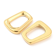 304 Stainless Steel Linking Rings, Trapezoid, Real 18K Gold Plated, 18.5x14x3mm, Inner Diameter: 13x7mm(STAS-I202-11G)