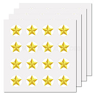 8 Sheets Plastic Waterproof Self-Adhesive Picture Stickers, Round Dot Cartoon Decals for Kid's Art Craft, Star, 150x150mm(DIY-WH0428-010)