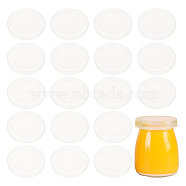 Plastic Bottle Caps Replacement for Glass Pudding Bottle, Bottle Lids, Flat Round, White, 68x10mm, Inner Diameter: 65mm(AJEW-WH0347-40A)