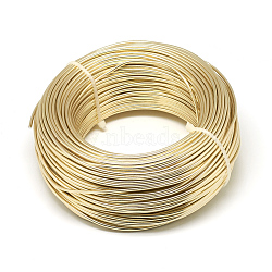 Round Aluminum Wire, Bendable Metal Craft Wire, for DIY Jewelry Craft Making, Champagne Gold, 3 Gauge, 6.0mm, 7m/500g(22.9 Feet/500g)(AW-S001-6.0mm-26)
