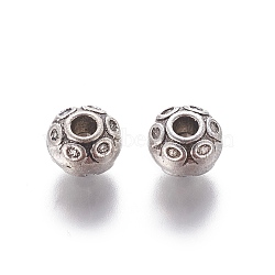 Tibetan Silver Spacer Beads, Cadmium Free & Lead Free, Antique Silver, 7x5mm, Hole: 2.5mm(LF0713Y)