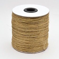 3-Ply Jute Cord, Jute String, Jute Twine, for Jewelry Making, Peru, 1.5mm, about 164.04 yards(150m)/roll(OCOR-E005-02B)