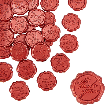 Adhesive Wax Seal Stickers, For Envelope Seal, Indian Red, 30.8x30.8x2.2mm