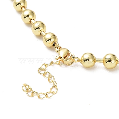 Rack Plating Brass Ball Chain Necklaces for Women(NJEW-G102-01C-G)-3