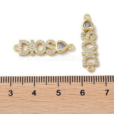 Rack Plating Brass Pave Clear Cubic Zirconia Connector Charms(KK-K332-39G)-3