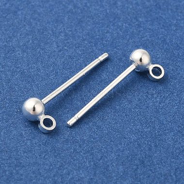 Brass Studs Earrings Finding(KK-K383-03A-S)-2