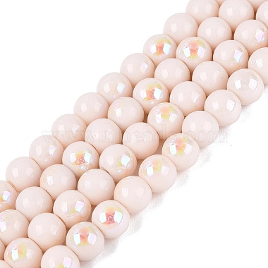 Electroplate Opaque Glass Beads Strands(EGLA-Q132-6MM-01C-02)-1
