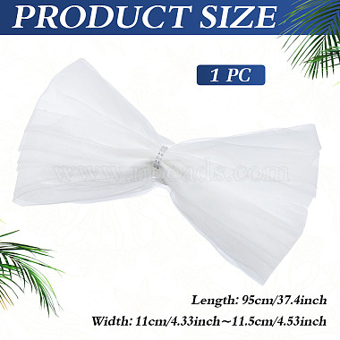 pointe de gaze de polyester pour mari&eacute;e(AJEW-WH0314-878A)-2