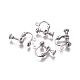 Accessoires de boucle d'oreille clips à vis en laiton plaqué avec pince spirale(KK-P169-04P)-1