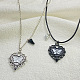 2Pcs 2 Style Heart with Butterfly Alloy Enamel Pendant Necklaces Set(PW-WG25073-01)-5