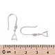 Crochets de boucle d'oreille en argent sterling 925 plaqué rhodium(STER-F033-61P)-4