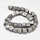 Nuggets Electroplated Natural Pyrite Beads Strands(G-A142-05B)-2