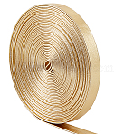 5M Flat Imitation Leather Cord, for Pillow Decor, Gold, 8x1mm, about 5.47 Yards(5m)/Roll(LC-GF0001-02D-01)