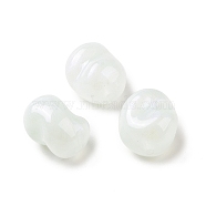 Opaque Acrylic Beads, Glitter Beads, Twist Round, Honeydew, 16x13.5x11mm, Hole: 1.8mm, about 333pcs/500g(OACR-E015-08G)