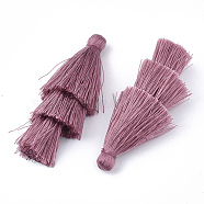 Polyester Tassel Big Pendant Decorations, Indian Red, 65~72x25~28mm(FIND-S288-06)