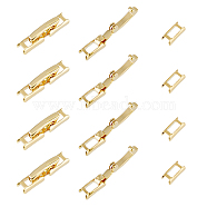 12Pcs Eco-Friendly Brass Watch Band Clasps, Long-Lasting Plated, Lead Free & Cadmium Free, Real 24K Gold Plated, 15x3.5x4mm(KK-FH0007-19)