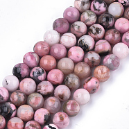 Natural Rhodonite Beads Strands, Round, 6mm, Hole: 0.8mm, about 62~65pcs/strand, 15.3 inch(G-S333-6mm-029)