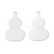 925 Sterling Silver Blank Gourd Charms, Silver, 14.5x9.5x1mm, Hole: 1mm(STER-F057-06S)