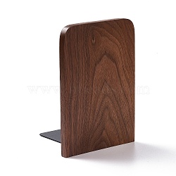 Non-Skid Wood Bookend Display Stands, Desktop Heavy Duty Wooden Book Stopper for Shelves, Teachers' Day, Rectangle, Sienna, 170x120x105mm(OFST-PW0002-151B-B01)