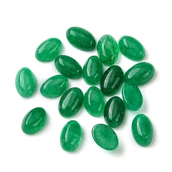 Natural White Jade Cabochons, Oval, Dyed, Green, 6x4x2~2.5mm(G-A094-01A-19)
