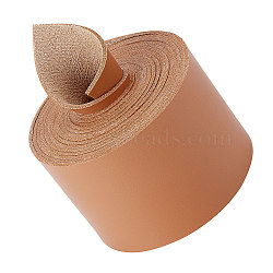 PU Imitation Leather Cord, for Clothing, Flat, Sandy Brown, 50x1.8mm, about 2.19 Yards(2m)/Roll(LC-WH0006-06C-07)