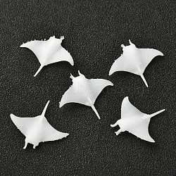 3D Resin Model, UV Resin Filler, Epoxy Resin Jewelry Making, Fish, White, 20x21.5x3mm(DIY-F064-08)